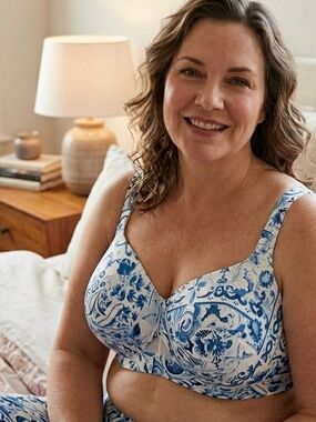 cacique collection lightly lined balconette 44DD under wire new RN# 118641